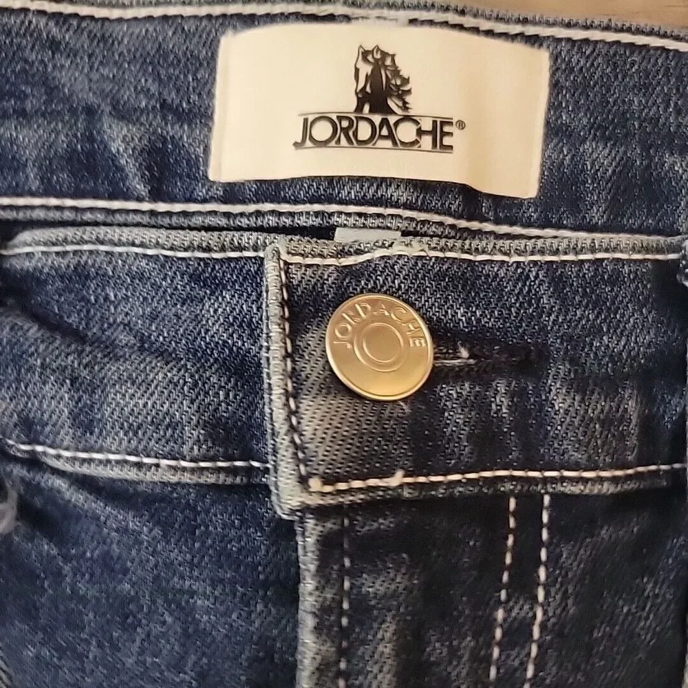 Vintage Jordache Jeans Mens 30 Blue Denim Y2K Skater Two Tone Cargo Straight‎